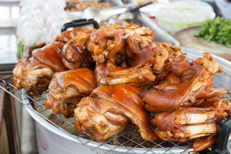 Tasty Stewed Pork at the marketの写真素材