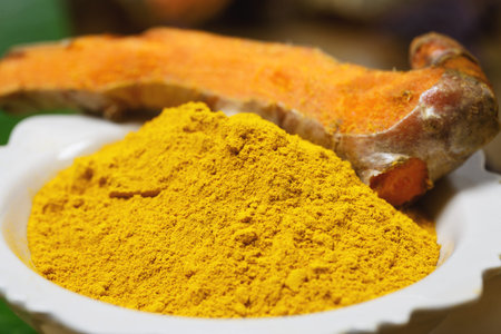 turmeric powder ingredients for the spa, scrub the skin healthy. From herbs like , ginger, quince,...