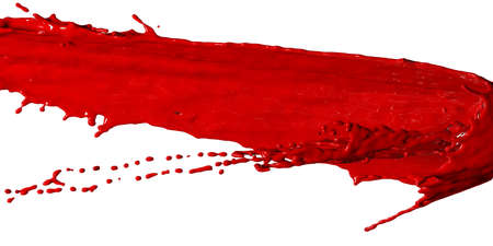 The red liquid splashed like blood, abstract background. 3d renderingの写真素材