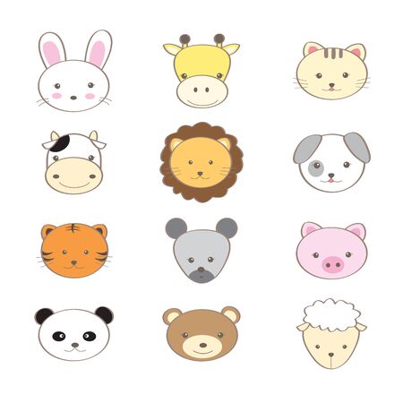 animal cute setのイラスト素材