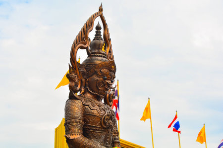 Sculpture thailand in the templeの写真素材