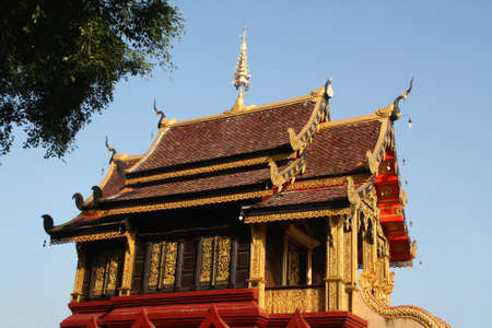 Thai Church. Art is very beautiful. Contemporary, Chiang Mai, Thailand.の写真素材