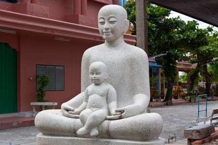 Mother and Sun statue, Rayong, Thailand.の写真素材
