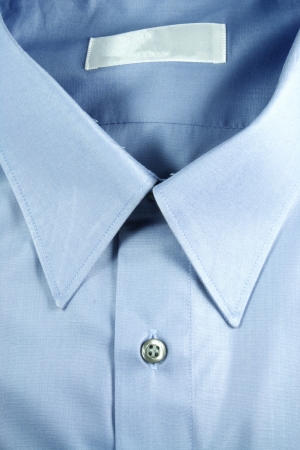 Blue dress shirt for work wear の写真素材
