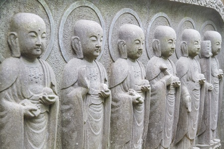 Jizo Buddha, to protect the children by the faith of Japan.の写真素材