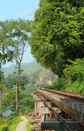 Death Railway Landmark in the history of World War 2, Kanchanaburi, Thailand.の写真素材