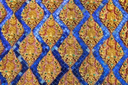 Decorative tiles patterned surface on Buddhism picture.の写真素材