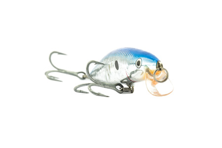 Artificial bait for fishing on white background.の写真素材