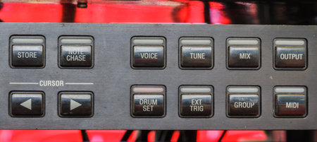 Dashboard for amplifiers control audio sound.