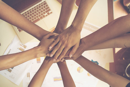 Business work concept Planning, Teamwork for Success organization. Selective focus and soft flare...