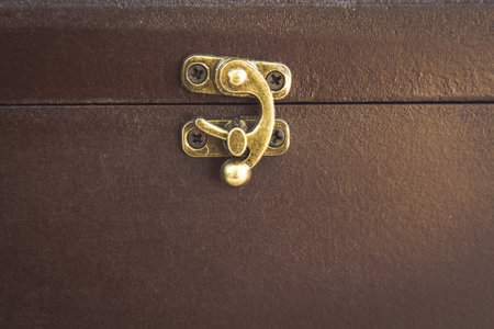 Lock box or bag for safety retro style with copy space.