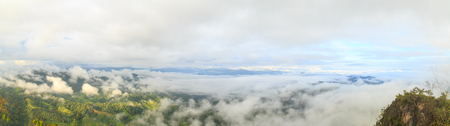Mountain landscape panorama and skyline with copy space.の写真素材