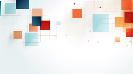 Minimalistic Geometric Design with Copy Space on White Background. Generative AIの素材
