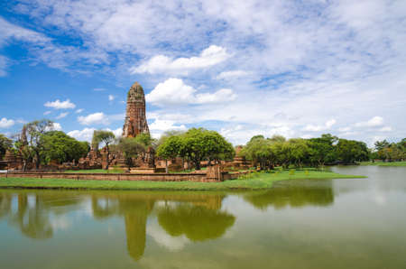 Ayutthaya old temple.The historic sites in Thailandの写真素材
