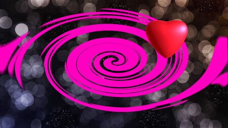 Red heart on backgroundの写真素材