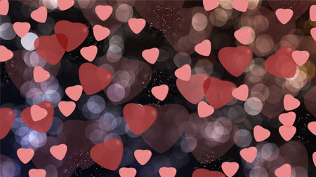 Hearts on background for valentine day