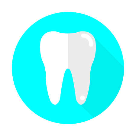 teeth  dentist flat icon vector with long shadow.のイラスト素材