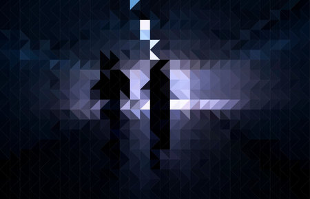 abstract triangles pixel dangerous,fear,spook illustration.