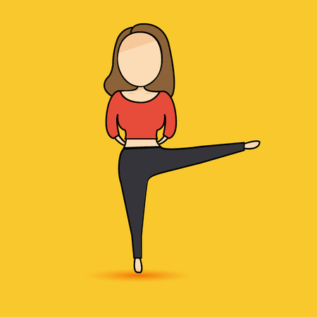 women workoutのイラスト素材