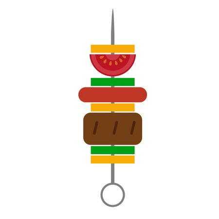 vector illustration barbecue on white backgroundのイラスト素材