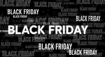 Black Friday sale poster. Black friday banner. Black friday background. Vector illustrationの素材