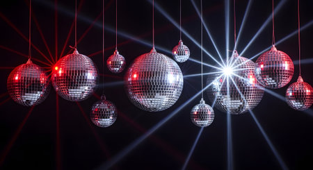 Disco ball background. 3d rendering, 3d illustration.の素材