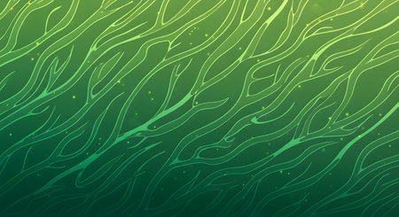Abstract green background with wavy lines. Vector illustration. Eps 10の素材