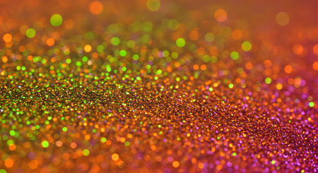 abstract background of colorful glitter bokeh defocused lights.の素材
