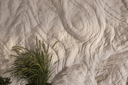 Blank white wall background, rock wall concept
