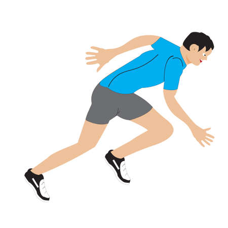 Running Man 2D Design. Vector Illustrationのイラスト素材