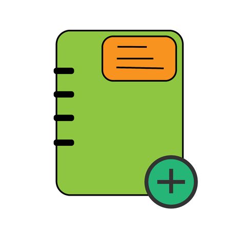 plus note iconのイラスト素材