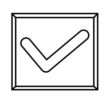 Checked icon vector illustration.のイラスト素材