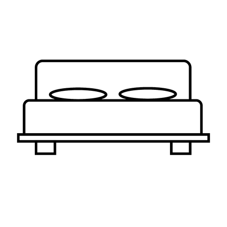 double bed iconのイラスト素材