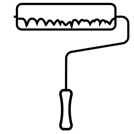 paint roller iconのイラスト素材