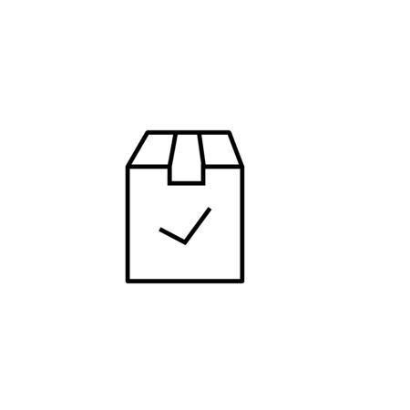 checked delivery box iconのイラスト素材