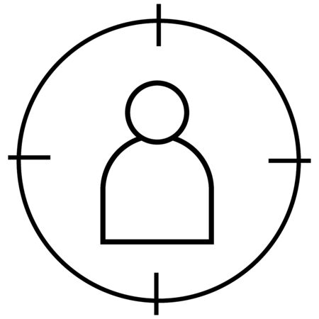 man in target iconのイラスト素材