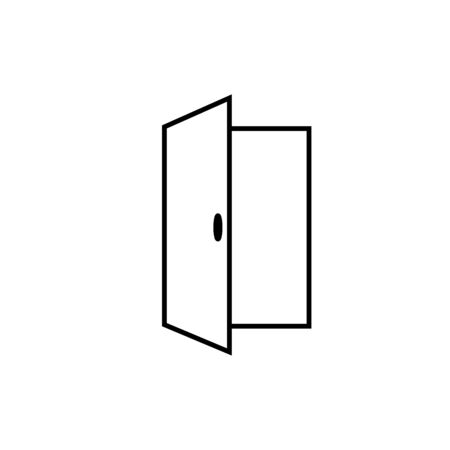 opened door iconのイラスト素材