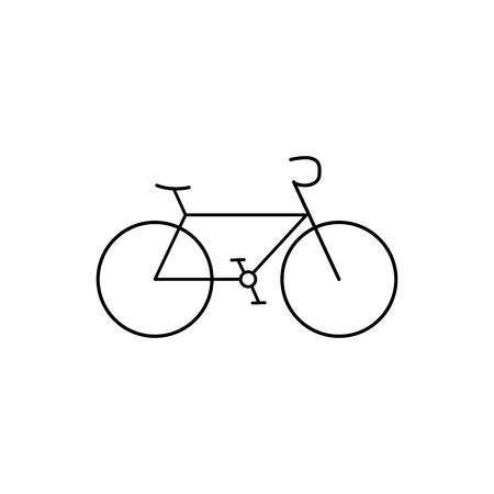 bicycle simple linear vector iconのイラスト素材