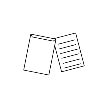 mail, document convert linear iconのイラスト素材