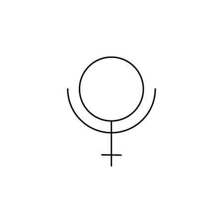 Pluto linear  simple graphic web icon.のイラスト素材