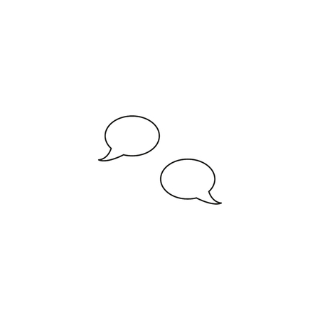 Chat line simple line vector web graphic iconのイラスト素材