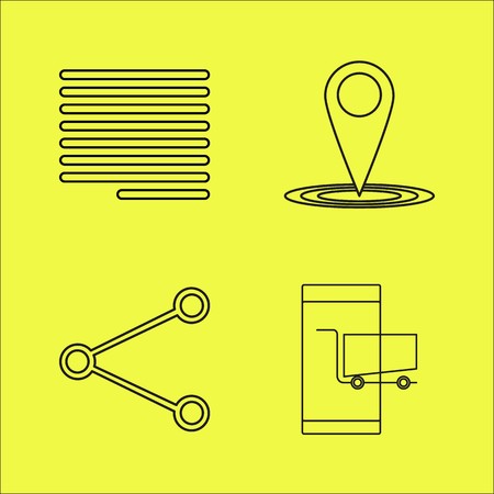 Essential linear icon setのイラスト素材