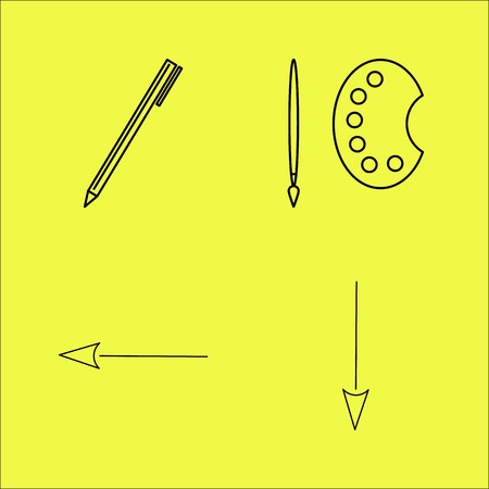 Essential linear icon setのイラスト素材