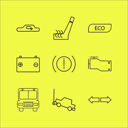 Transport and transportation linear icon set.のイラスト素材