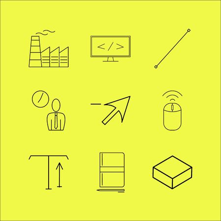Web linear icon set. Simple outline iconsのイラスト素材