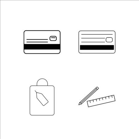Finance Banking And Money simple linear icon set.Simple outline iconsのイラスト素材