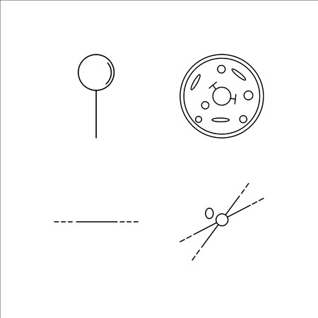 Education simple linear icon set.Simple outline iconsのイラスト素材