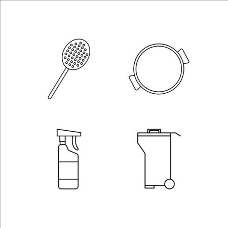 Home Appliances simple linear icon set.Simple outline iconsのイラスト素材