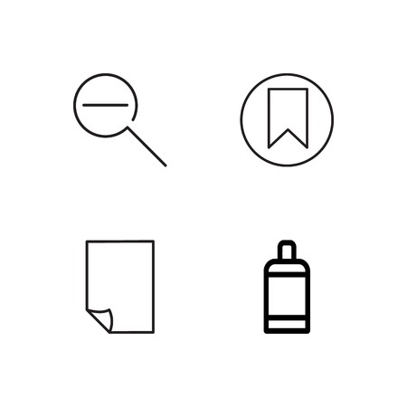 business simple outlined icons setのイラスト素材