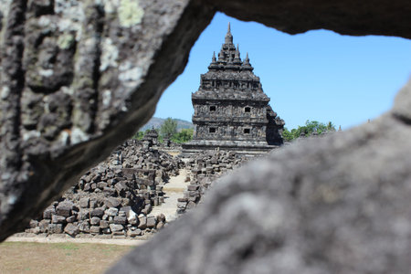 Plaosan Temple,  Wonderful Temple Travel Destination in Jogja Indonesiaの写真素材